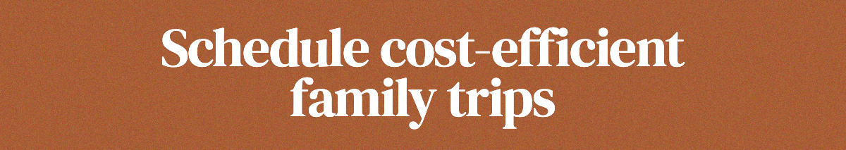 Consider cost-efficient family trips