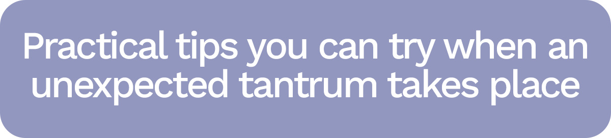 Practical tips you can try when an unexpected tantrum takes place
