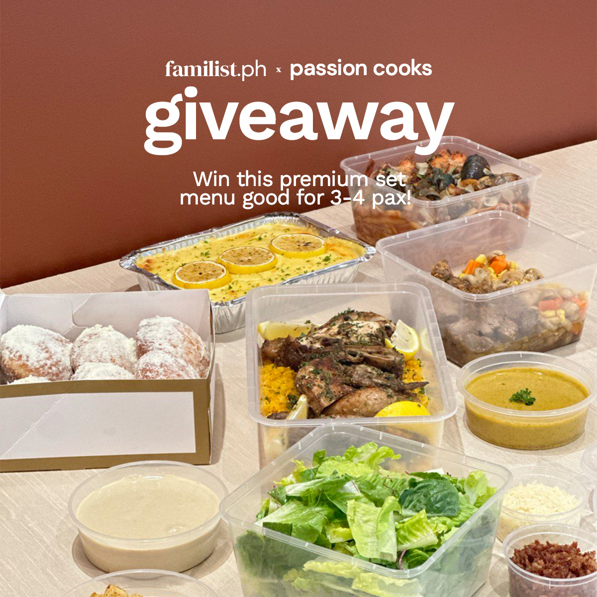 familist.ph x Passion Cooks Giveaway Win this premium set menu good for 3-4 pax!