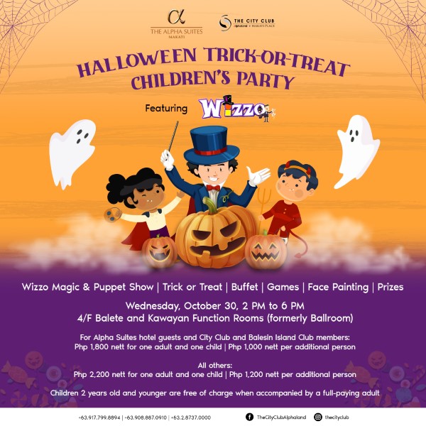 Halloween Trick-or-Treat Children's Party The Alpha Suites Makati