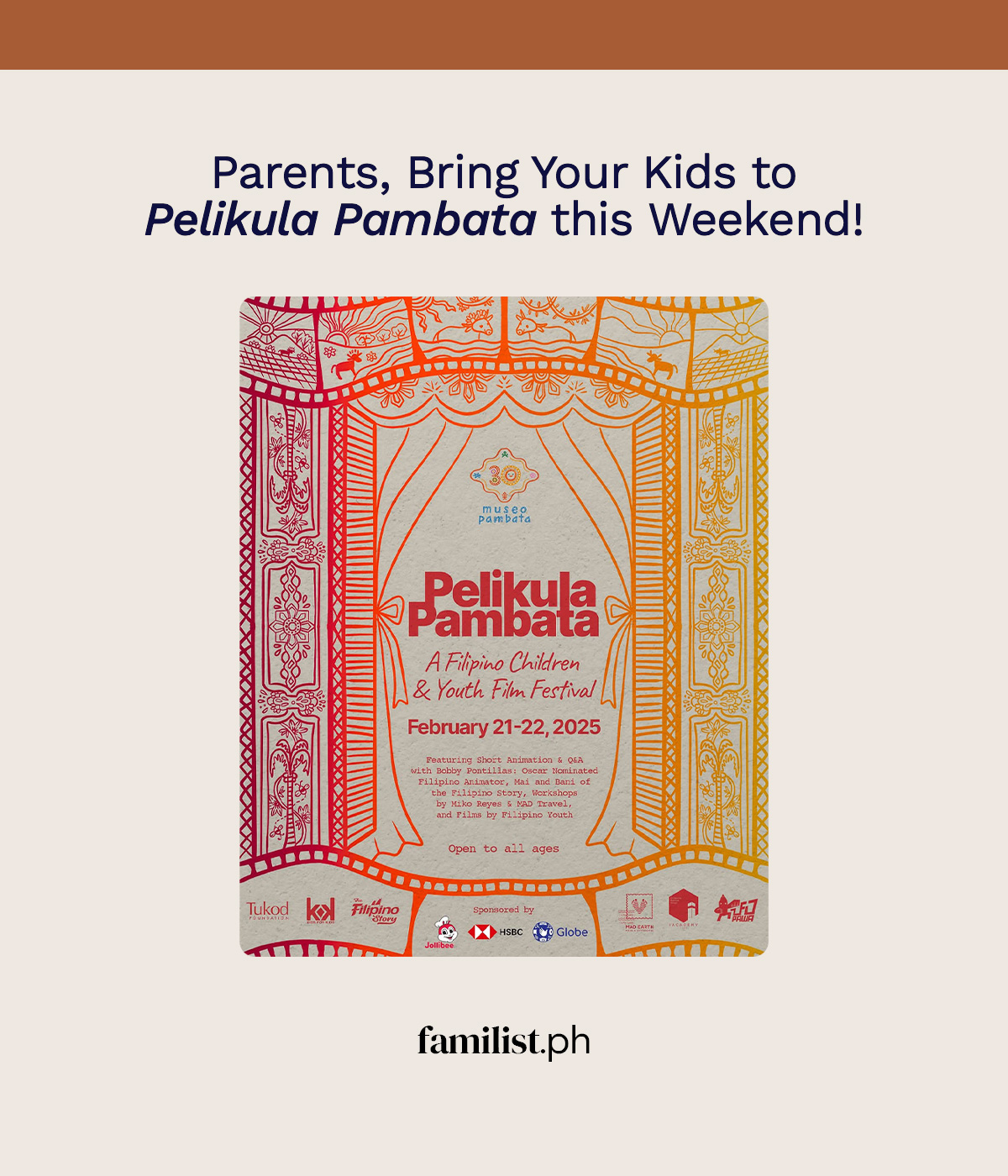 Parents, Bring Your Kids to Pelikula Pambata this Weekend!